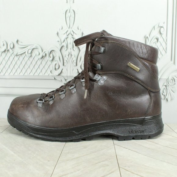 L.L. Bean Other - LL Bean Brown Leather Gore-Tex Vibram Sole Hiking Boots Size 11 Medium